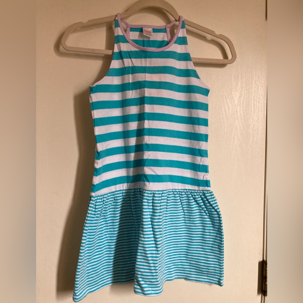 *Gymboree New White Striped Sleeveless Dress C154